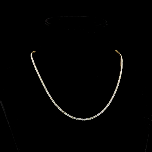 6.73 CTTW Round Lab Grown Diamond Tennis Necklace 16.5" (E Color and VS1 Clarity)