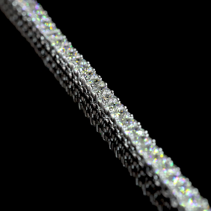 9.22 CTTW Round Lab Diamond Tennis Necklace (E Color and VS1/VS Clarity)