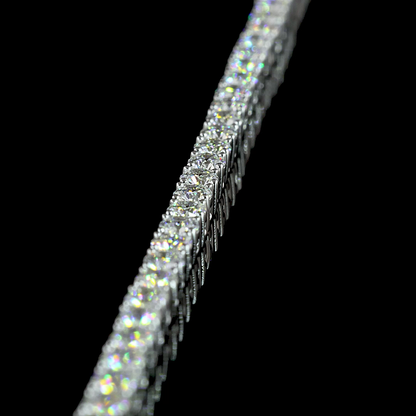 9.22 CTTW Round Lab Diamond Tennis Necklace (E Color and VS1/VS Clarity)