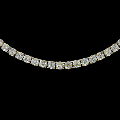 9.37 CTTW Round Lab Diamond Tennis Necklace (E Color and VS Clarity)