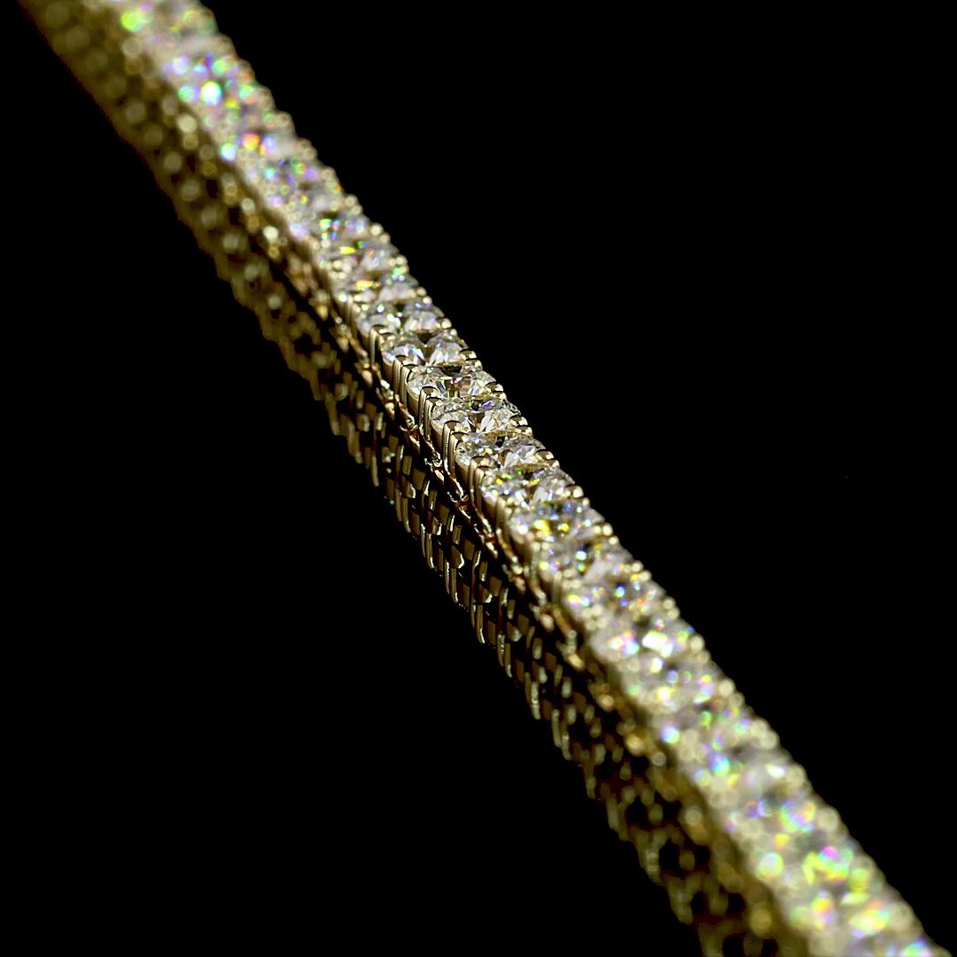 9.37 CTTW Round Lab Diamond Tennis Necklace (E Color and VS Clarity)