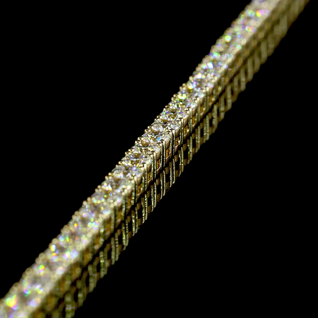 9.37 CTTW Round Lab Diamond Tennis Necklace (E Color and VS Clarity)