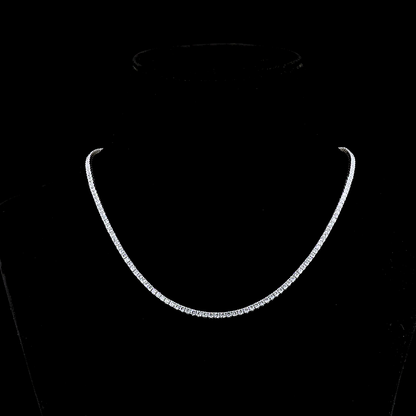 8.08 CTTW Round Lab Grown Diamond Tennis Necklace 16.5"