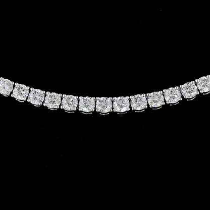 8.08 CTTW Round Lab Grown Diamond Tennis Necklace 16.5"