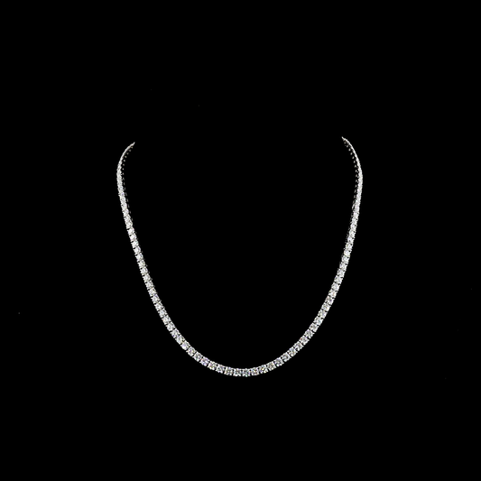 15.35 CTTW Round Lab Diamond Tennis Necklace 16.5"