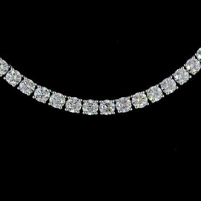 15.35 CTTW Round Lab Diamond Tennis Necklace 16.5"