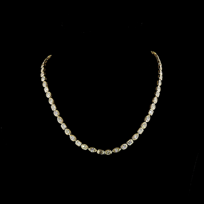 18.34 CTTW MIX Lab Diamond Tennis Necklace