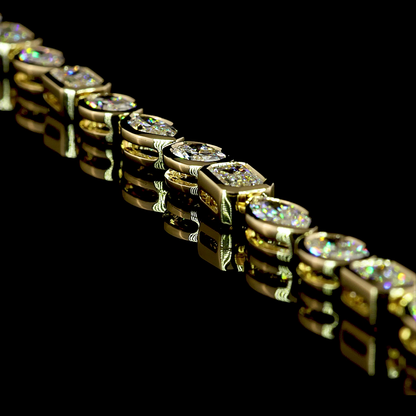 18.34 CTTW MIX Lab Diamond Tennis Necklace