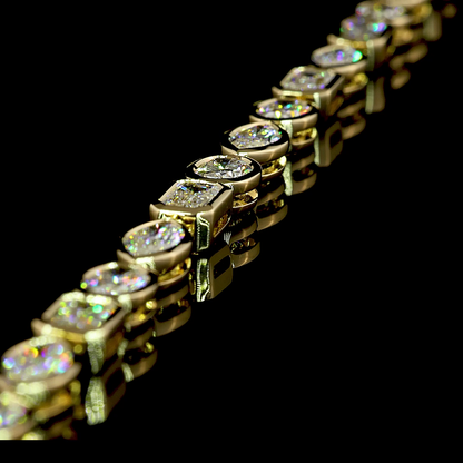 18.34 CTTW MIX Lab Diamond Tennis Necklace