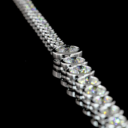 9.93 CTTW Round Lab Diamond Riviera Necklace