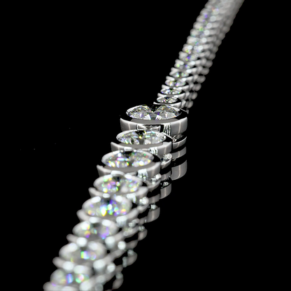 9.93 CTTW Round Lab Diamond Riviera Necklace
