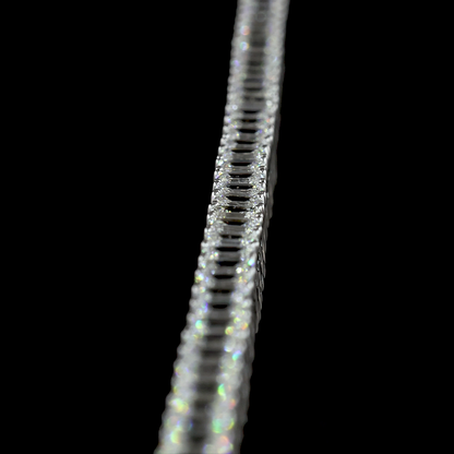 12.24 CTTW Emerald Lab Diamond Tennis Necklace (E Color and VS Clarity)