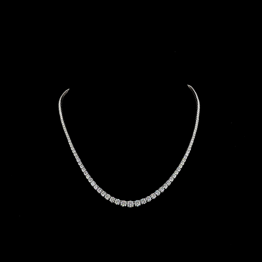 10.05 CTTW Round Lab Diamond Riviera Necklace (E Color and VS1 Clarity)