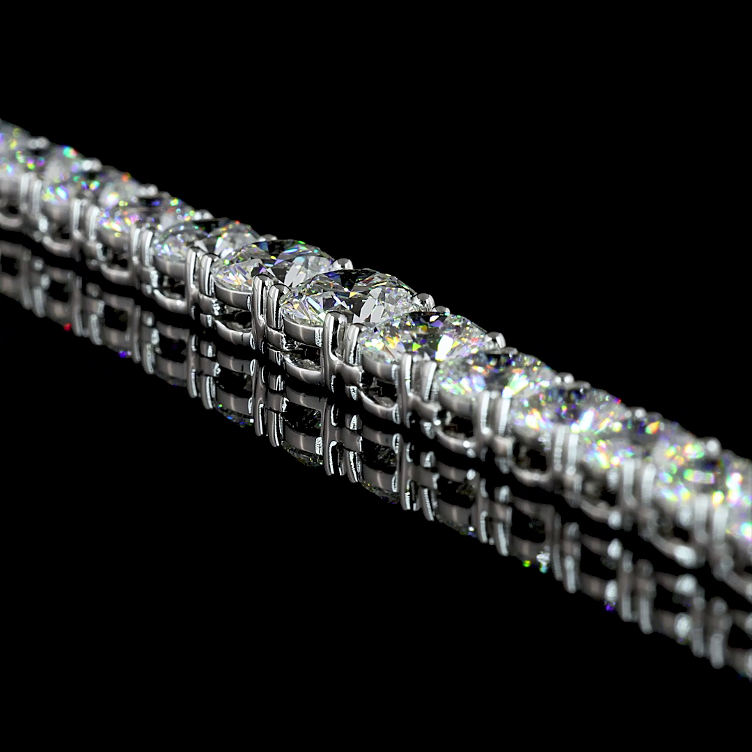 10.05 CTTW Round Lab Diamond Riviera Necklace (E Color and VS1 Clarity)