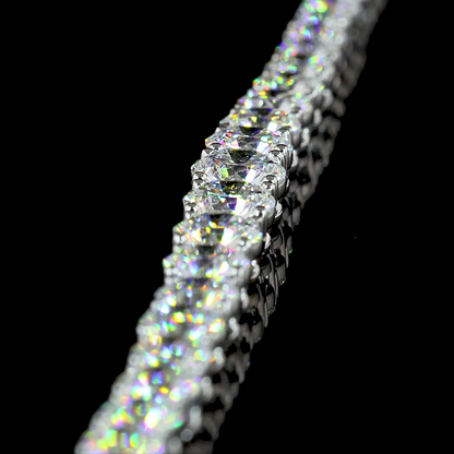 12.65 CTTW Round Lab Diamond Tennis Necklace (E Color and VS Clarity)