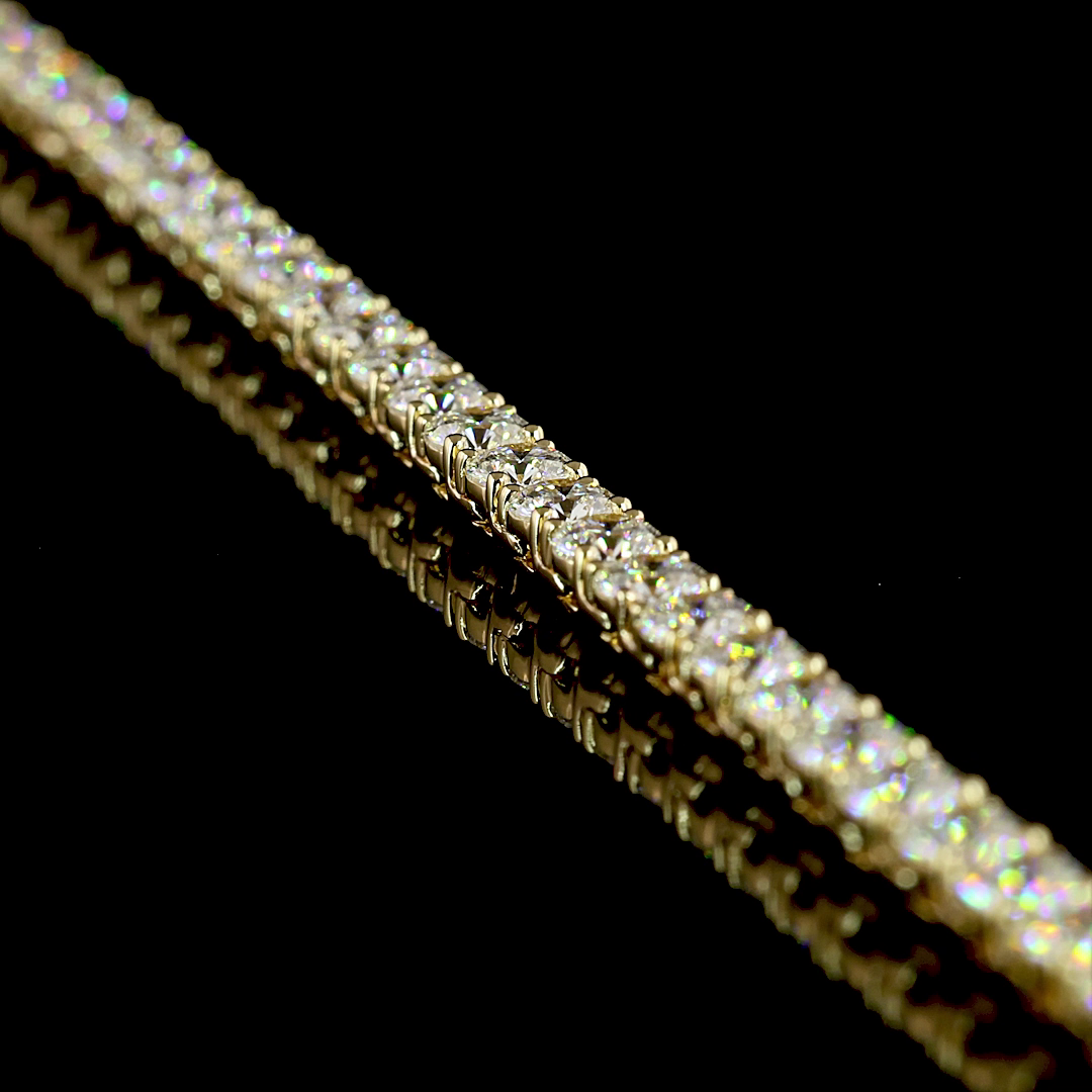 18.25 CTTW Round Lab Grown Diamond Tennis Necklace 22" (E Color and VS Clarity)