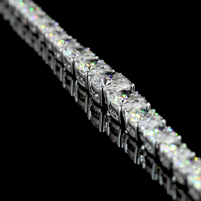 12.12 CTTW Oval Lab Diamond Riviera Necklace (E Color and VVS2 Clarity)