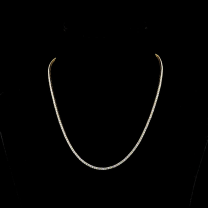 5.25 CTTW Round Lab Diamond Tennis Necklace (E Color and VS Clarity)