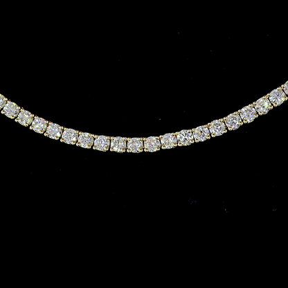 5.25 CTTW Round Lab Diamond Tennis Necklace (E Color and VS Clarity)