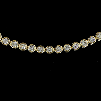 8.18 CTTW Round Lab Diamond Riviera Necklace (E Color and VS1 Clarity)