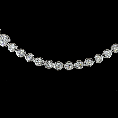 8.05 CTTW Round Lab Diamond Riviera Necklace (E Color and VS Clarity)