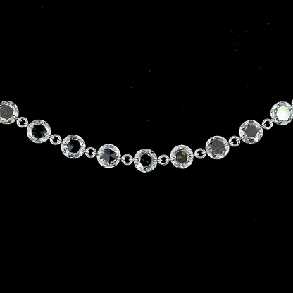17.47 CTTW Rose Cut Lab Grown Diamond Tennis Necklace 32" (E Color and VS Clarity)