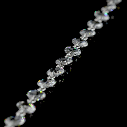 17.47 CTTW Rose Cut Lab Grown Diamond Tennis Necklace 32" (E Color and VS Clarity)