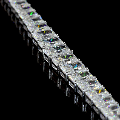 19.12 CTTW Radiant Lab Diamond Riviera Necklace (E Color and VS Clarity)