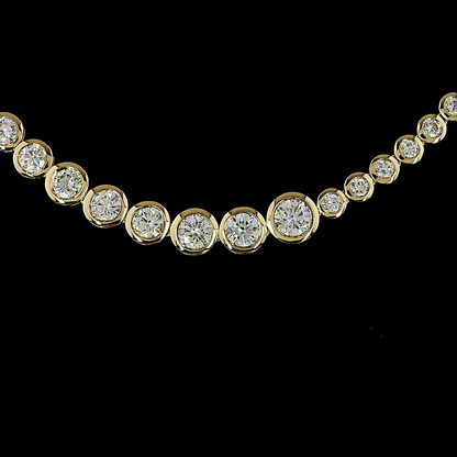 5.37 CTTW Round Lab Diamond Riviera Necklace (E Color and VS Clarity)