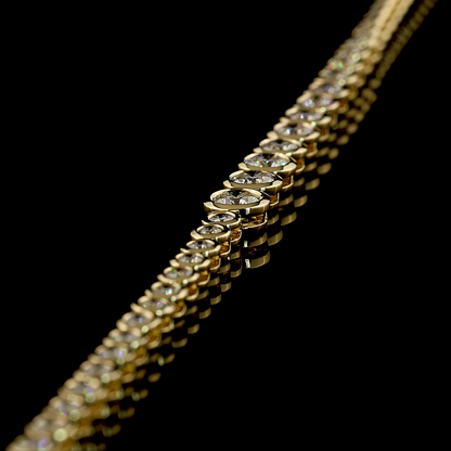 5.41 CTTW Round Lab Diamond Riviera Necklace (E Color and VS Clarity)