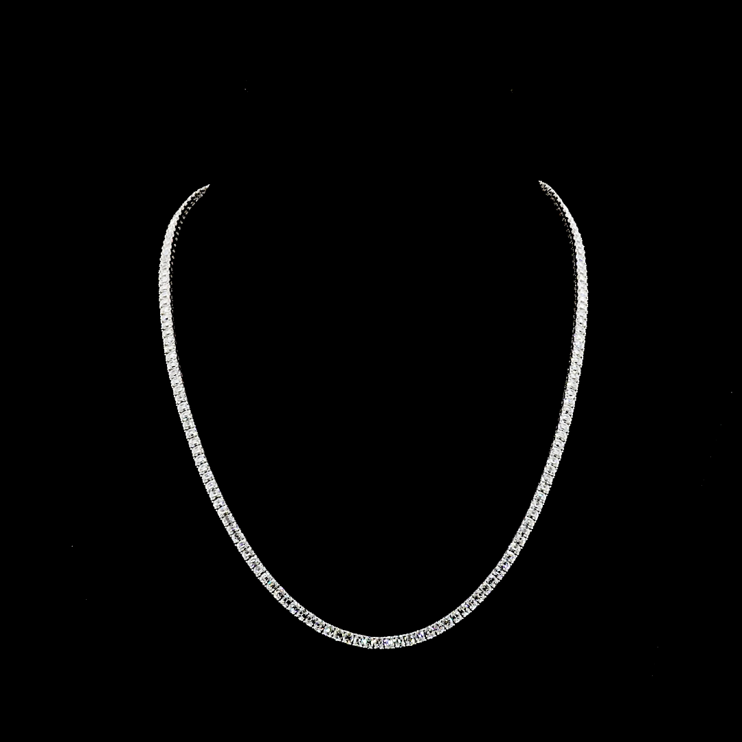 17.38 CTTW Antique Cushion Lab Diamond Tennis Necklace (E Color and VS Clarity)