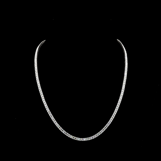 17.38 CTTW Antique Cushion Lab Diamond Tennis Necklace (E Color and VS Clarity)