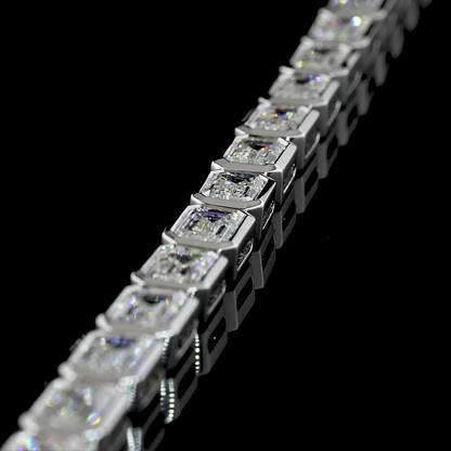 20.26 CTTW Emerald Lab Diamond Tennis Necklace (E Color and VS Clarity)