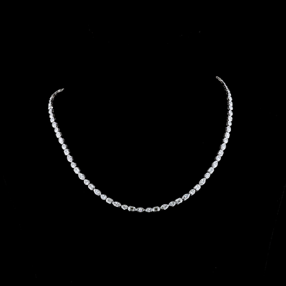 8.96 CTTW Emerald Lab Diamond Tennis Necklace (E Color and VS Clarity)