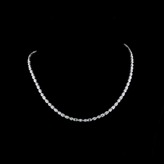 8.96 CTTW Emerald Lab Diamond Tennis Necklace (E Color and VS Clarity)