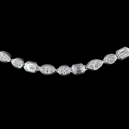 8.96 CTTW Emerald Lab Diamond Tennis Necklace (E Color and VS Clarity)