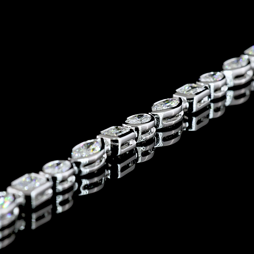 8.96 CTTW Emerald Lab Diamond Tennis Necklace (E Color and VS Clarity)