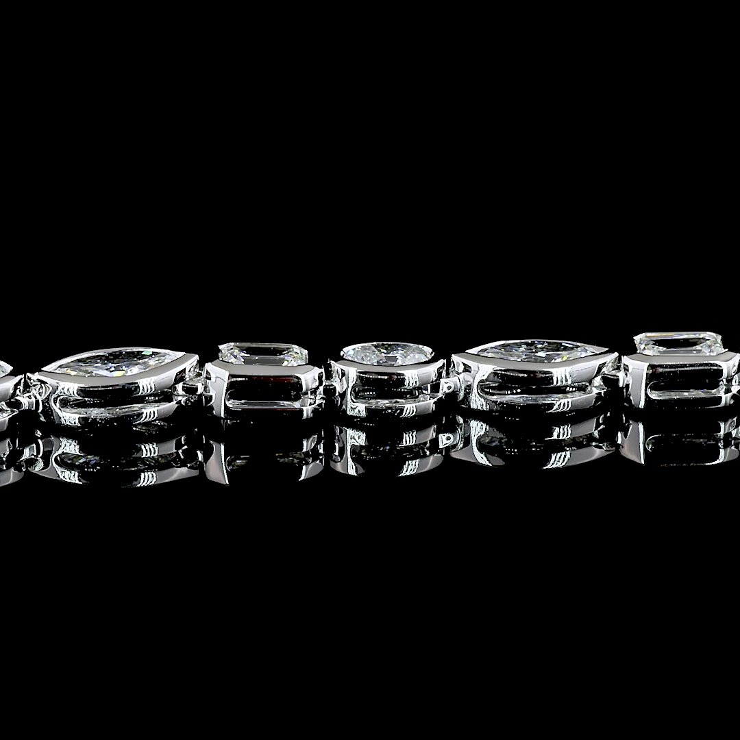 8.96 CTTW Emerald Lab Diamond Tennis Necklace (E Color and VS Clarity)