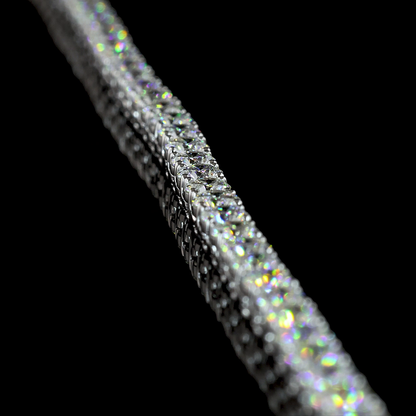 13.09 CTTW Round Lab Grown Diamond Tennis Necklace 16" (E Color and VS Clarity)