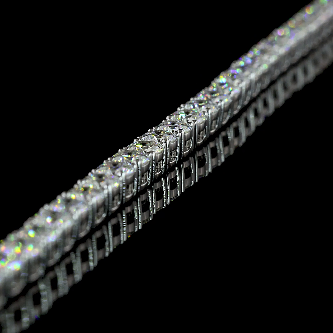 13.09 CTTW Round Lab Grown Diamond Tennis Necklace 16" (E Color and VS Clarity)