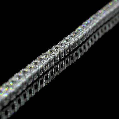 13.09 CTTW Round Lab Grown Diamond Tennis Necklace 16" (E Color and VS Clarity)