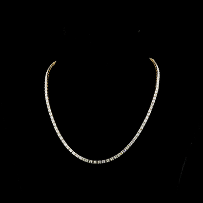 15.62 CTTW Emerald Lab Diamond Tennis Necklace (E Color and VS Clarity)