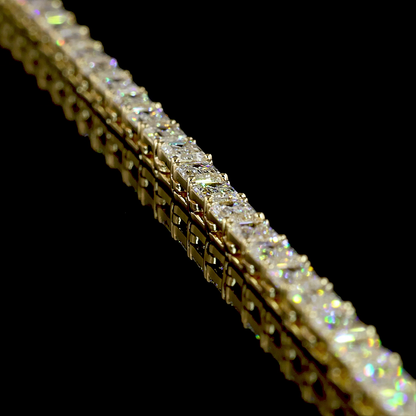 15.62 CTTW Emerald Lab Diamond Tennis Necklace (E Color and VS Clarity)