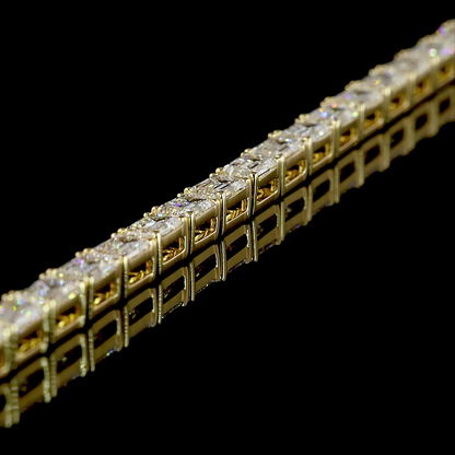 15.62 CTTW Emerald Lab Diamond Tennis Necklace (E Color and VS Clarity)