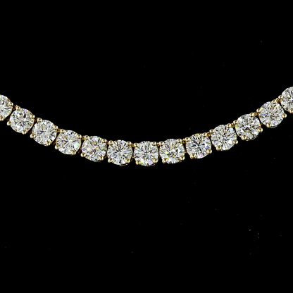 10.04 CTTW Round Lab Diamond Tennis Necklace (E Color and VS Clarity)