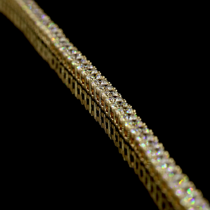 10.04 CTTW Round Lab Diamond Tennis Necklace (E Color and VS Clarity)