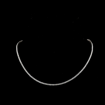 7.12 CTTW Round Lab Diamond Tennis Necklace (F/E Color and VS2/VS1 Clarity)