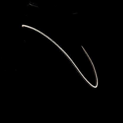 7.26 CTTW Round Lab Diamond Tennis Necklace (F Color and VS2 Clarity)