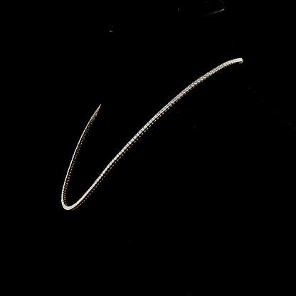 7.26 CTTW Round Lab Diamond Tennis Necklace (F Color and VS2 Clarity)