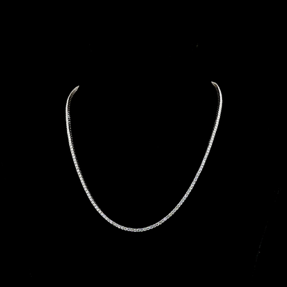 5.63 CTTW Round Lab Diamond Tennis Necklace (F Color and VS2 Clarity)